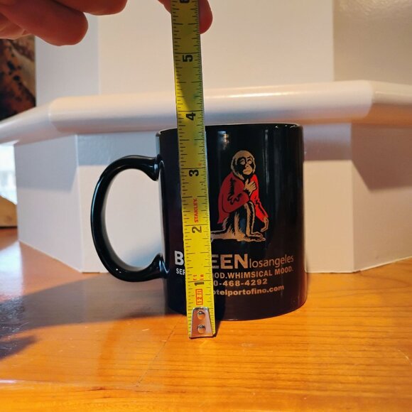 Baleen Los Angeles Black Ceramic Monkey Mug Hotel Protofino - Picture 4 of 6